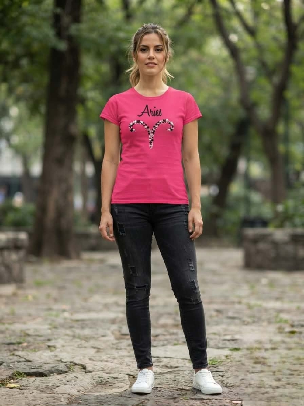 Rocker Girl by All Access Entertainment Aries Zodiac Graphic Tee Size L